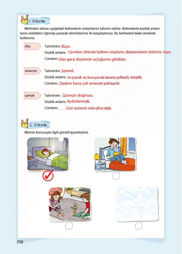 5. Sınıf Türkçe Ders Kitabı Cevapları Koza Yayınları Sayfa 178 Çözüm Görseli