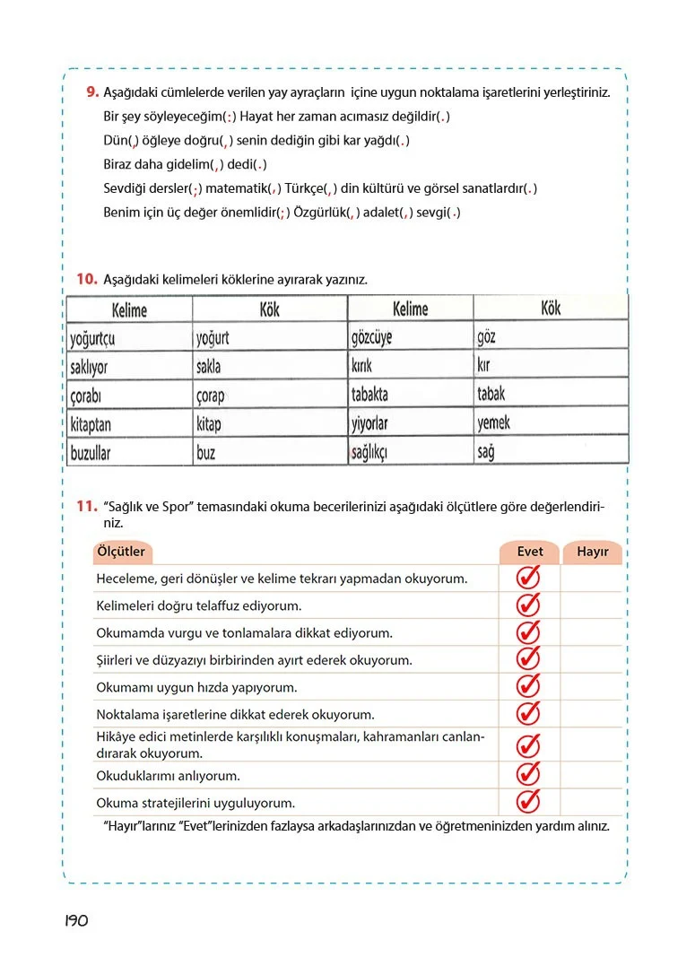 5. Sınıf Türkçe Ders Kitabı Cevapları Koza Yayınları Sayfa 190 Çözüm Görseli