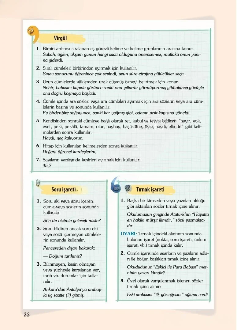 5. Sınıf Türkçe Ders Kitabı Cevapları Koza Yayınları Sayfa 22 Çözüm Görseli
