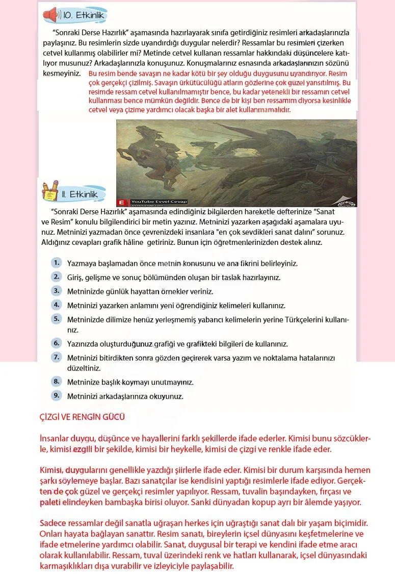5. Sınıf Türkçe Ders Kitabı Cevapları Koza Yayınları Sayfa 233 Çözüm Görseli