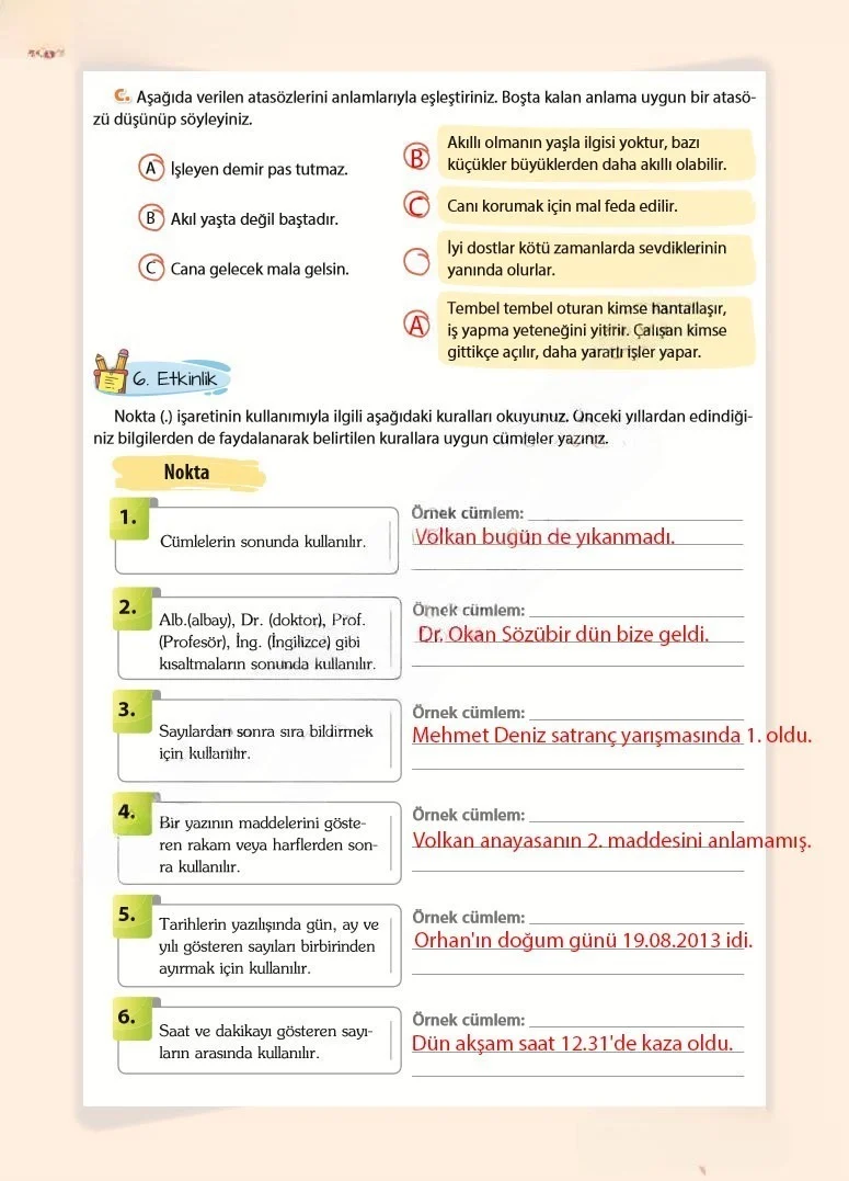 5. Sınıf Türkçe Ders Kitabı Cevapları Koza Yayınları Sayfa 29 Çözüm Görseli