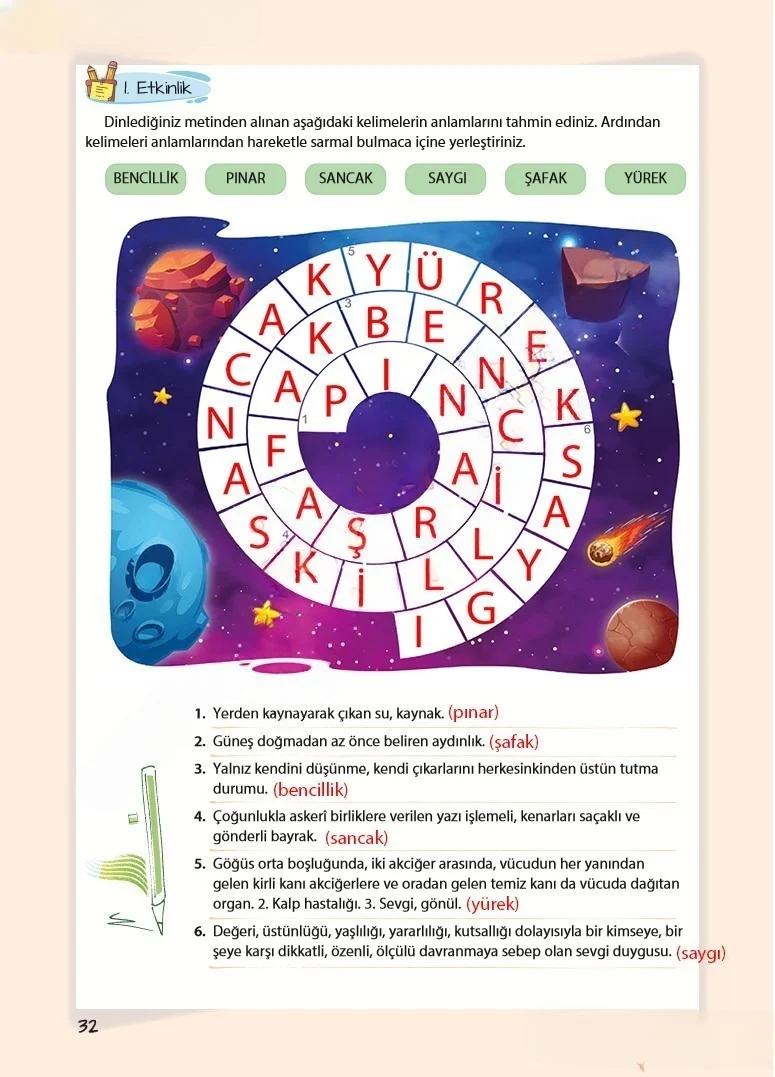 5. Sınıf Türkçe Ders Kitabı Cevapları Koza Yayınları Sayfa 32 Çözüm Görseli