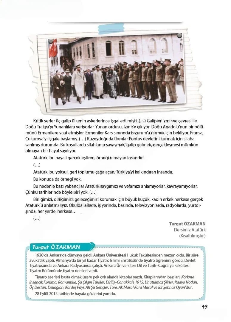 5. Sınıf Türkçe Ders Kitabı Cevapları Koza Yayınları Sayfa 43 Çözüm Görseli