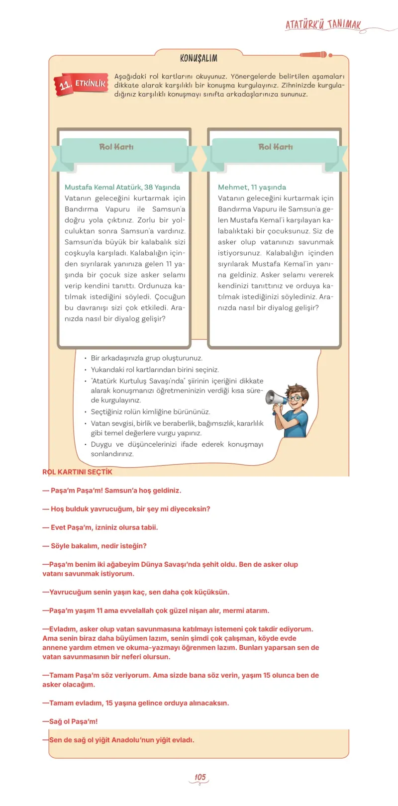 5. Sınıf Türkçe Ders Kitabı Cevapları Meb Yayınları 1 Sayfa 105 Çözüm Görseli