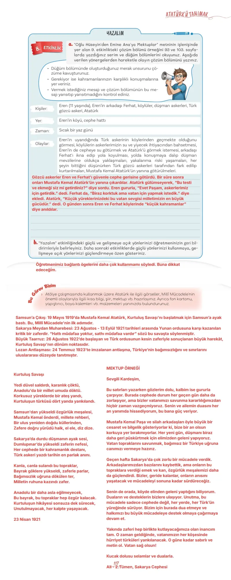 5. Sınıf Türkçe Ders Kitabı Cevapları Meb Yayınları 1 Sayfa 117 Çözüm Görseli