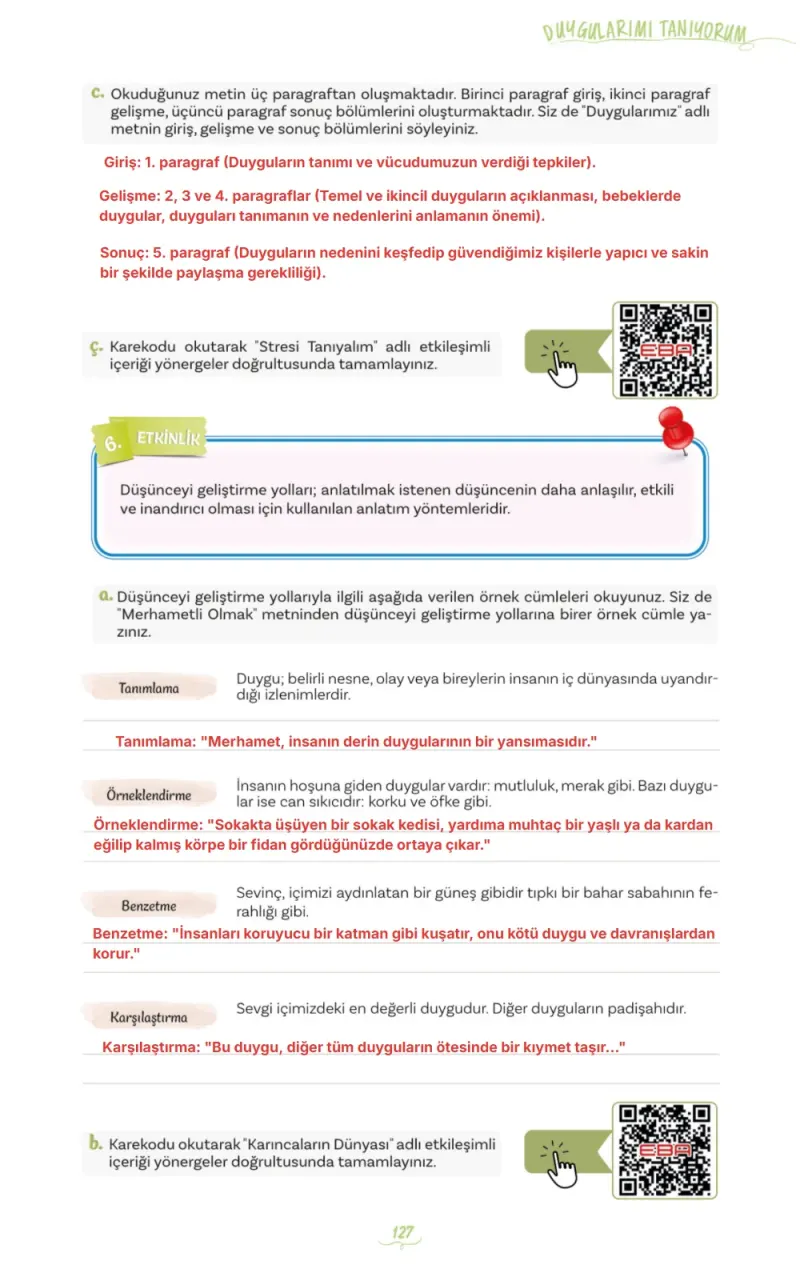 5. Sınıf Türkçe Ders Kitabı Cevapları Meb Yayınları 1. Kitap Sayfa 127 Çözüm Görseli