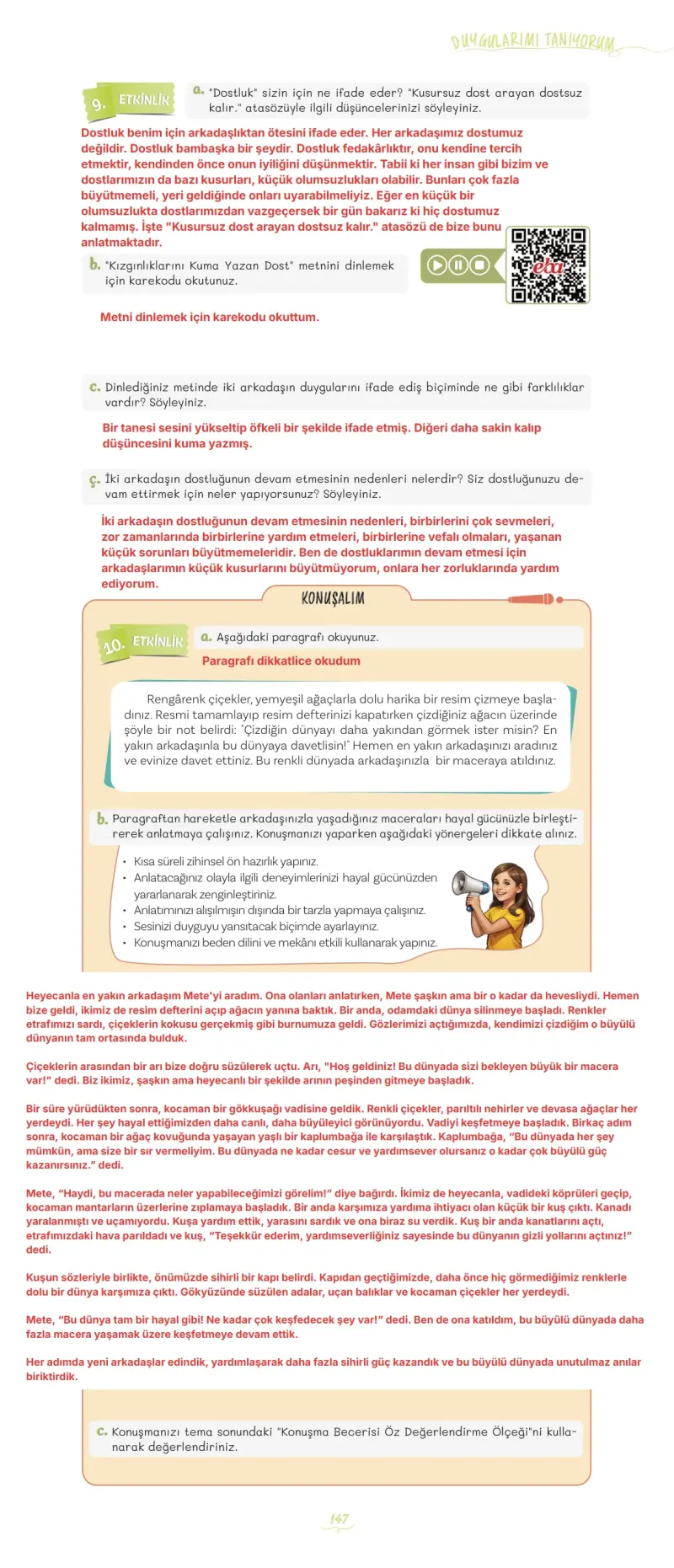 5. Sınıf Türkçe Ders Kitabı Cevapları Meb Yayınları 1 Sayfa 147 Çözüm Görseli