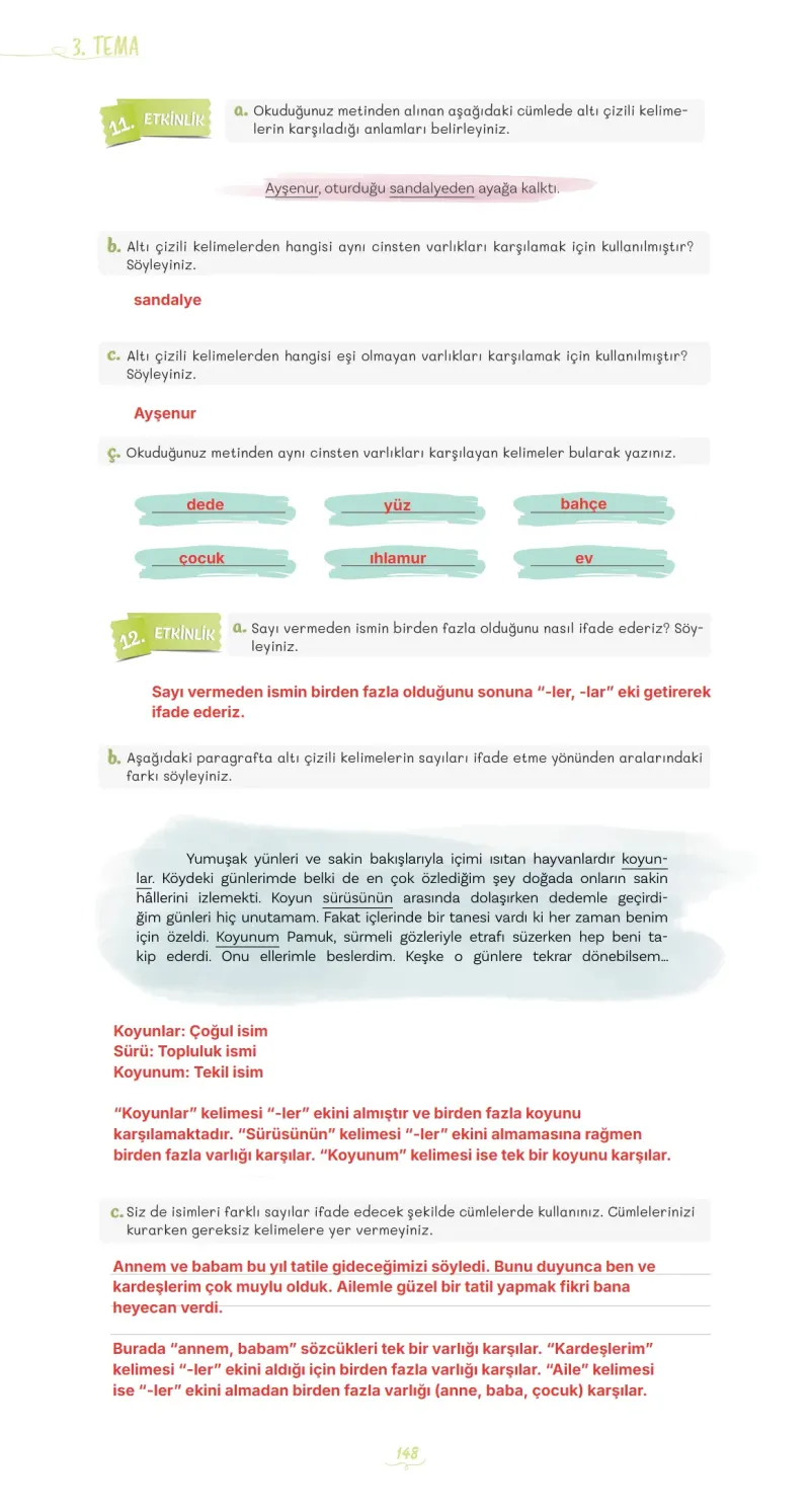 5. Sınıf Türkçe Ders Kitabı Cevapları Meb Yayınları 1 Sayfa 148 Çözüm Görseli