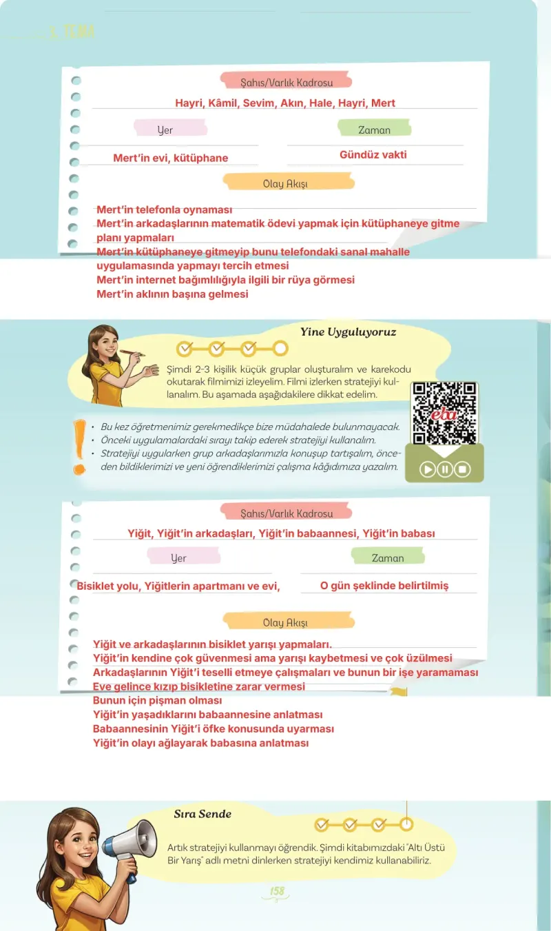 5. Sınıf Türkçe Ders Kitabı Cevapları Meb Yayınları 1 Sayfa 158 Çözüm Görseli