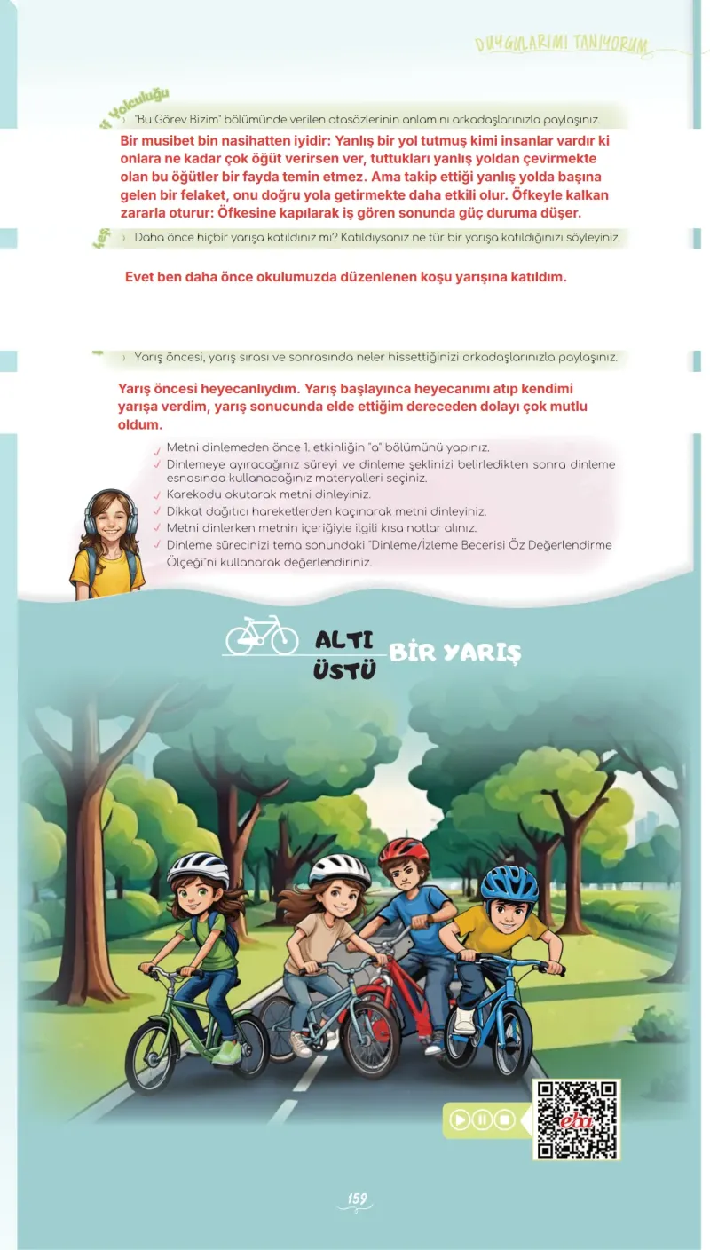 5. Sınıf Türkçe Ders Kitabı Cevapları Meb Yayınları 1 Sayfa 159 Çözüm Görseli