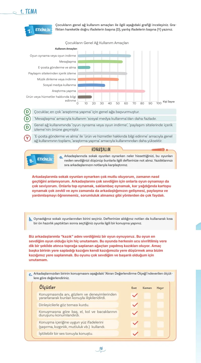 5. Sınıf Türkçe Ders Kitabı Cevapları Meb Yayınları 1 Sayfa 16 Çözüm Görseli