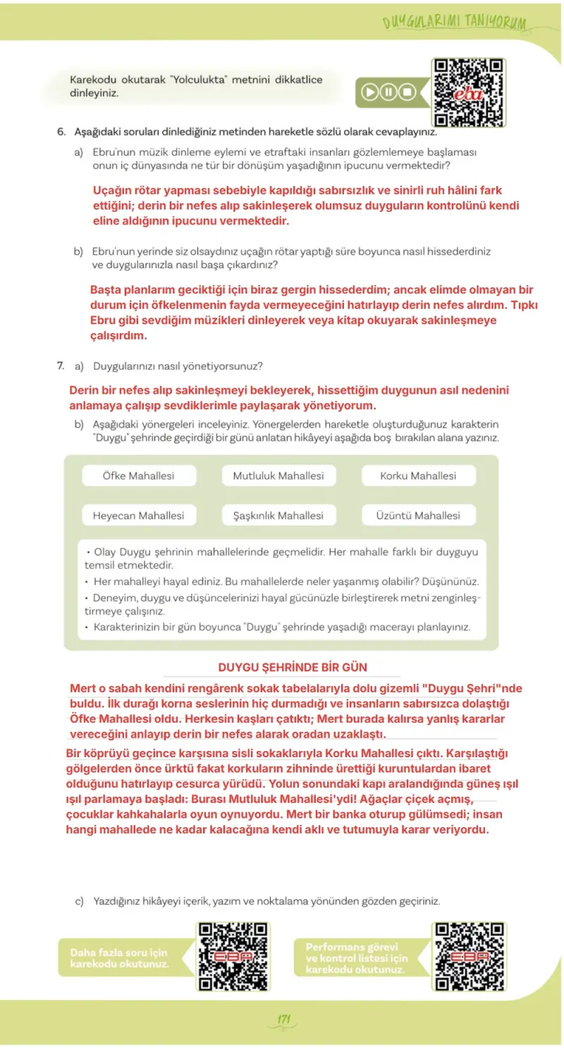 5. Sınıf Türkçe Ders Kitabı Cevapları Meb Yayınları 1. Kitap Sayfa 171 Çözüm Görseli