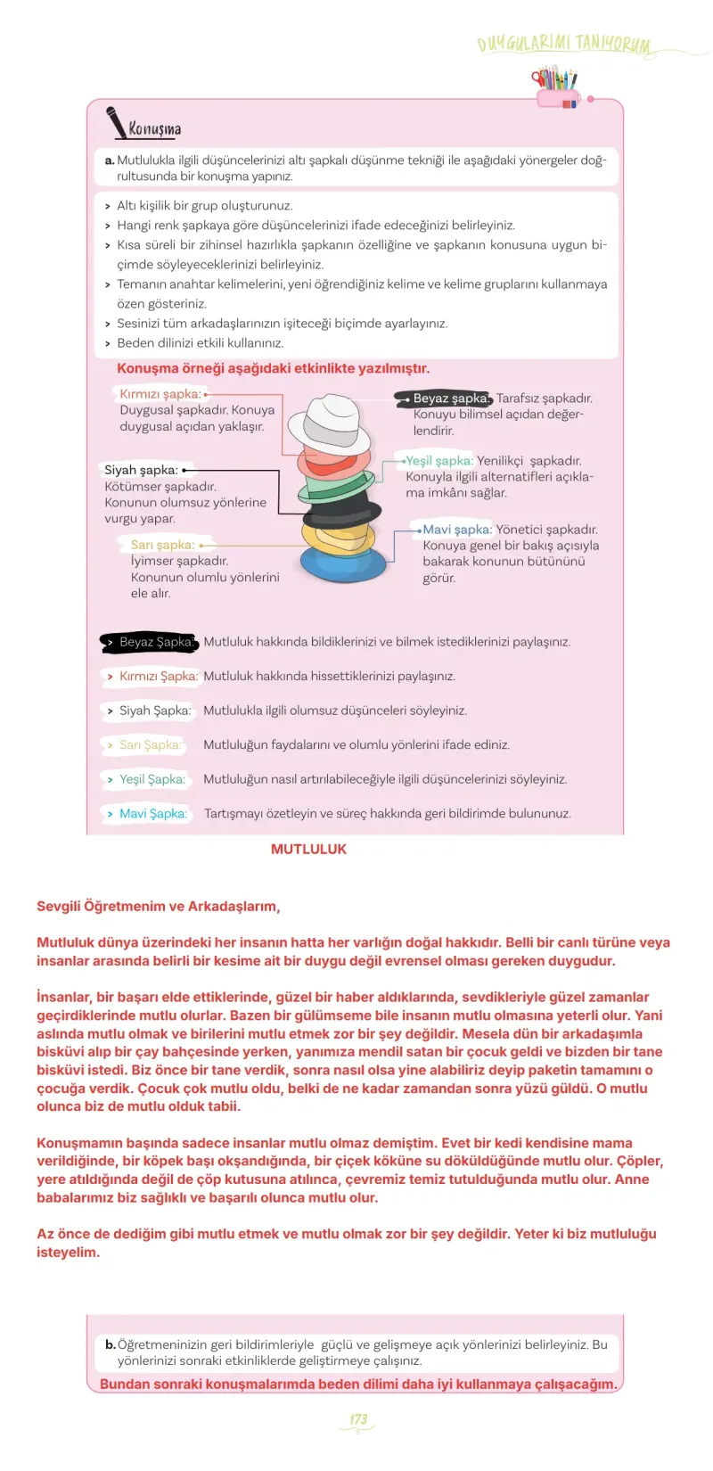 5. Sınıf Türkçe Ders Kitabı Cevapları Meb Yayınları 1 Sayfa 173 Çözüm Görseli