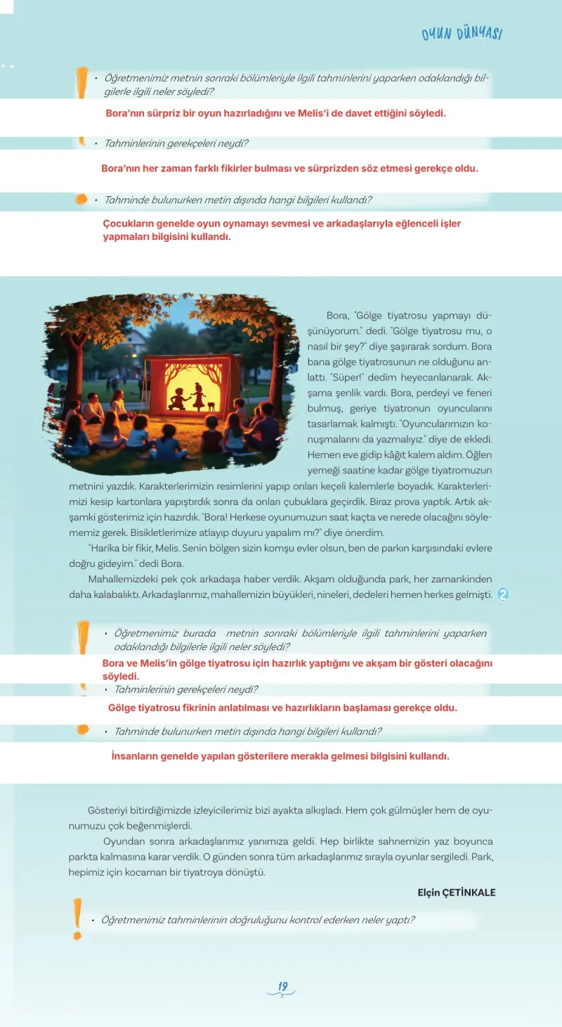 5. Sınıf Türkçe Ders Kitabı Cevapları Meb Yayınları 1 Sayfa 19 Çözüm Görseli
