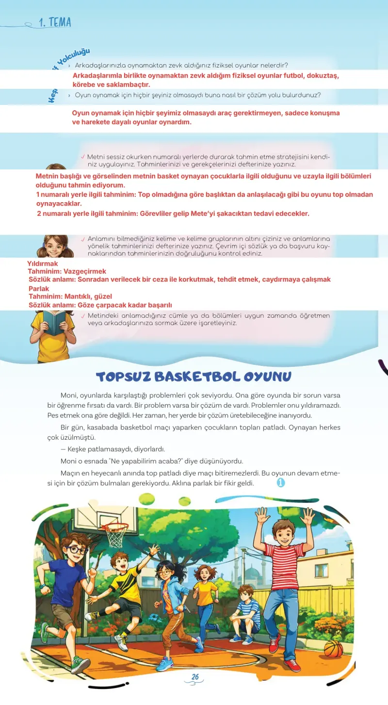 5. Sınıf Türkçe Ders Kitabı Cevapları Meb Yayınları 1 Sayfa 26 Çözüm Görseli