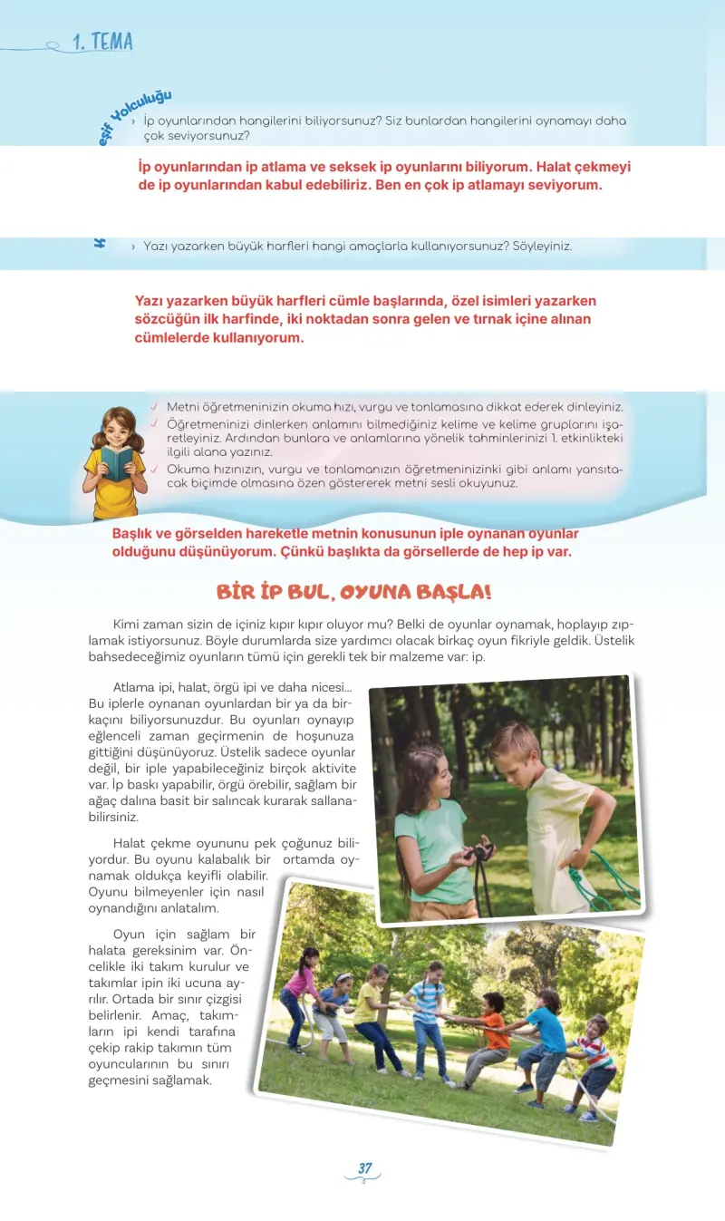 5. Sınıf Türkçe Ders Kitabı Cevapları Meb Yayınları 1 Sayfa 37 Çözüm Görseli