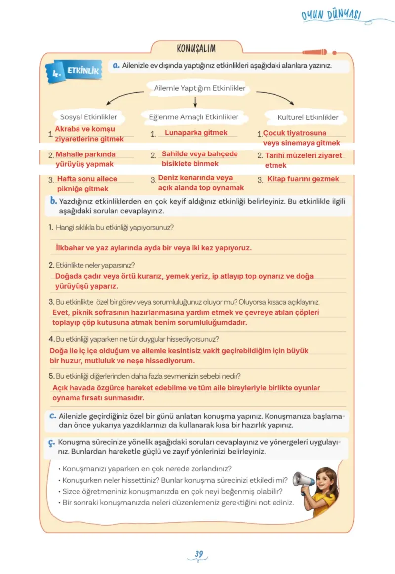5. Sınıf Türkçe Ders Kitabı Cevapları Meb Yayınları 1. Kitap Sayfa 39 Çözüm Görseli