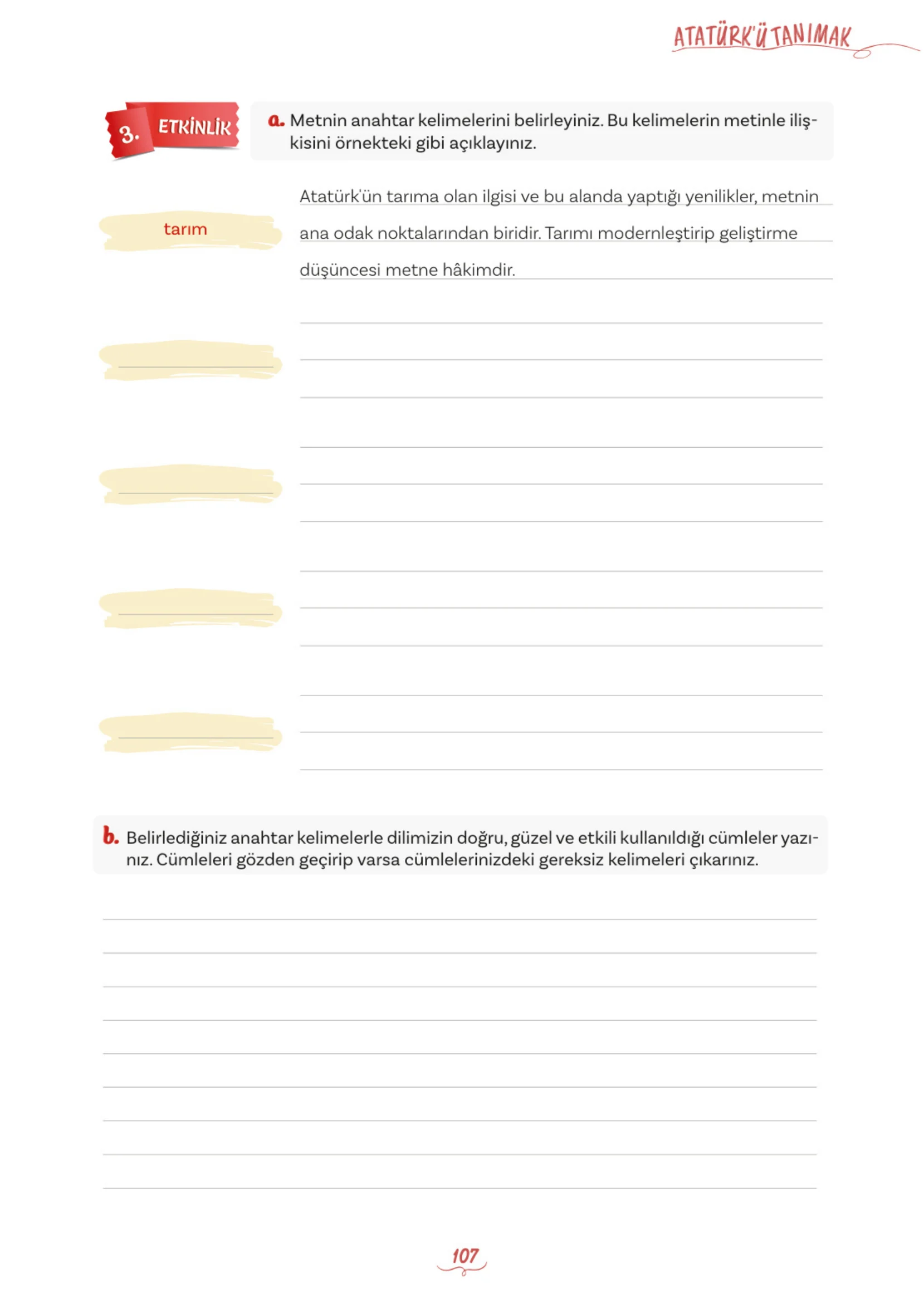 5. Sınıf Türkçe Ders Kitabı Cevapları Meb Yayınları 1. Kitap Sayfa 107