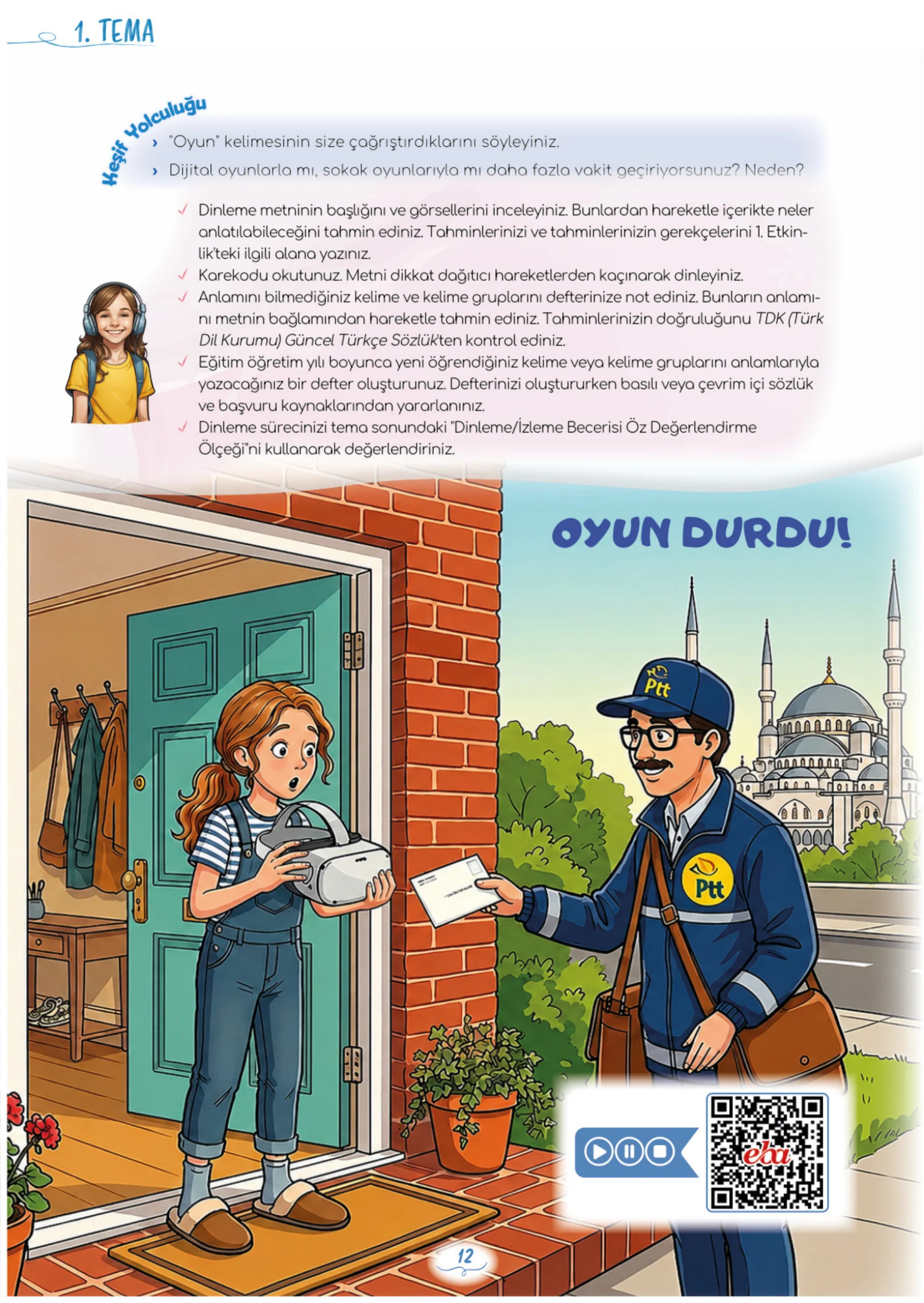 5. Sınıf Türkçe Ders Kitabı Cevapları Meb Yayınları 1. Kitap Sayfa 12