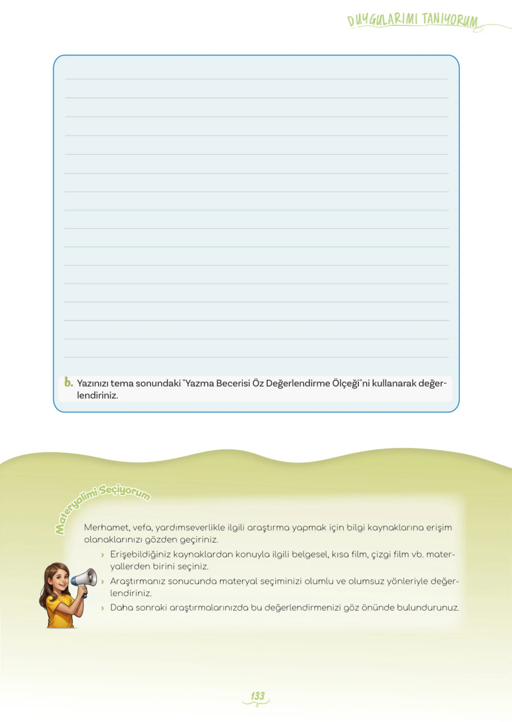 5. Sınıf Türkçe Ders Kitabı Cevapları Meb Yayınları 1. Kitap Sayfa 133