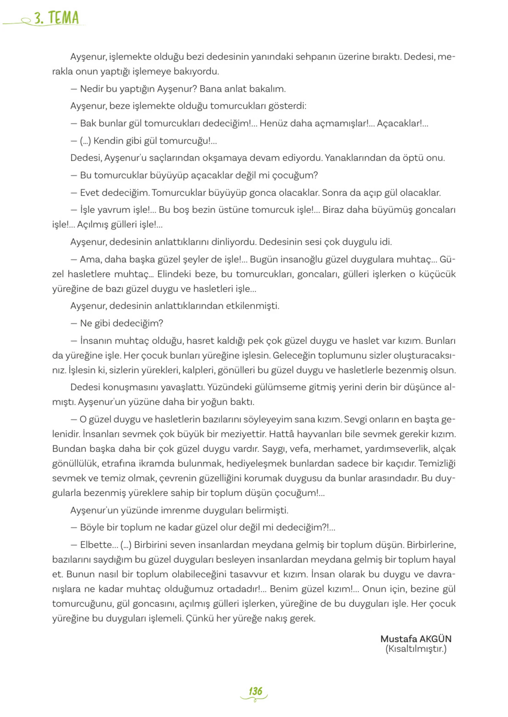 5. Sınıf Türkçe Ders Kitabı Cevapları Meb Yayınları 1. Kitap Sayfa 136