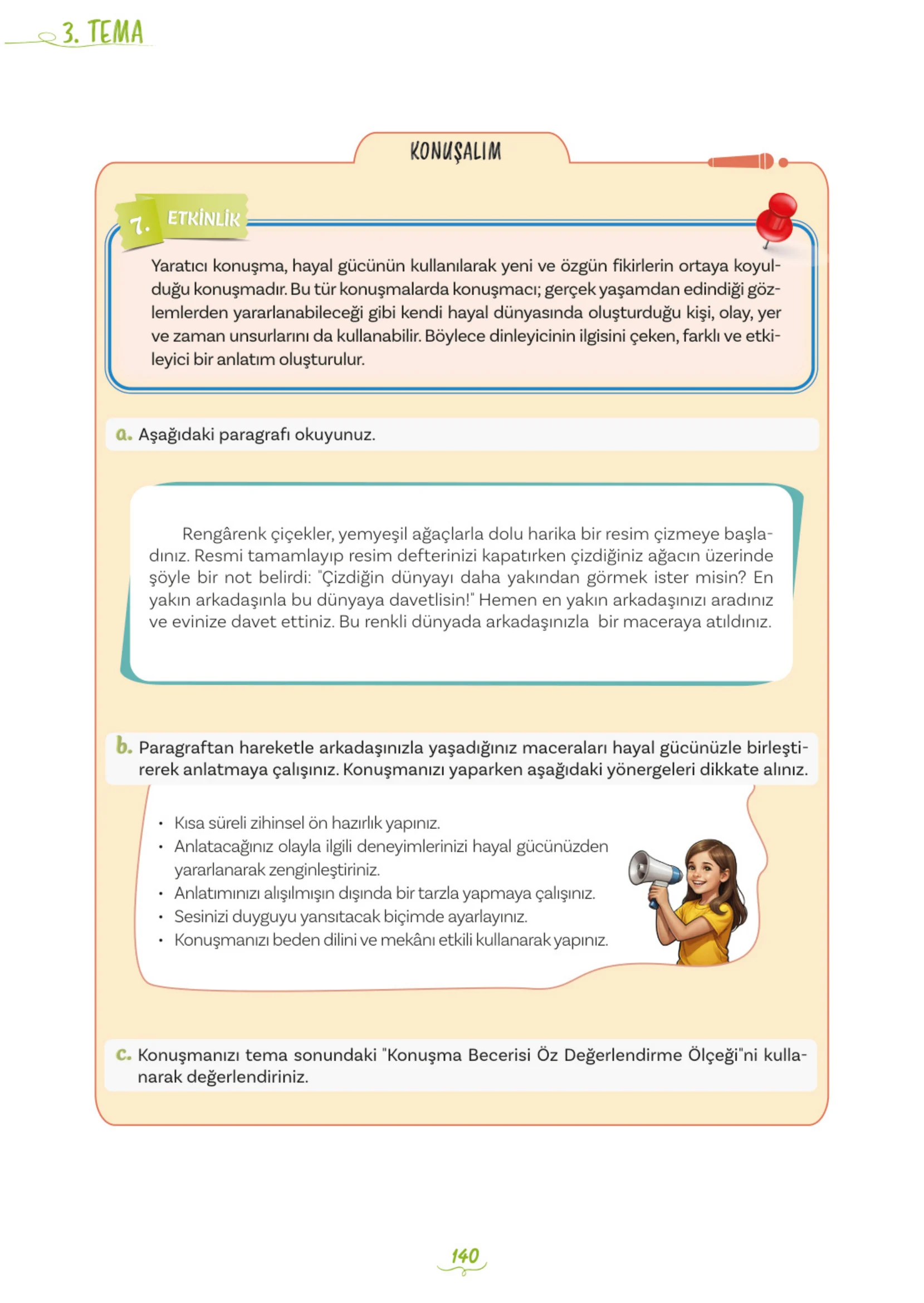 5. Sınıf Türkçe Ders Kitabı Cevapları Meb Yayınları 1. Kitap Sayfa 140
