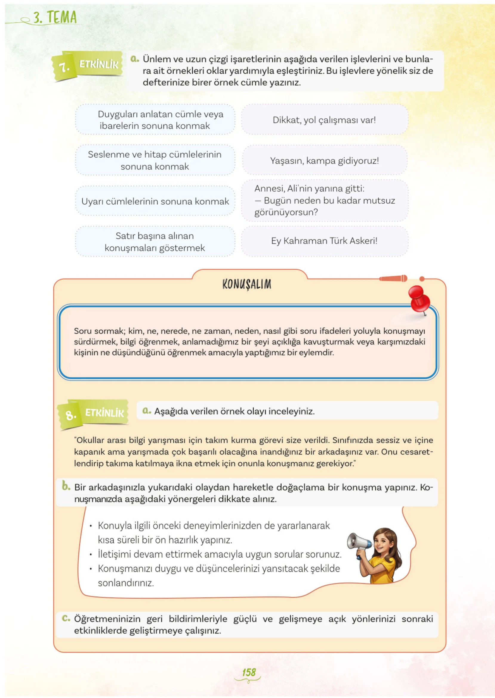 5. Sınıf Türkçe Ders Kitabı Cevapları Meb Yayınları 1. Kitap Sayfa 158