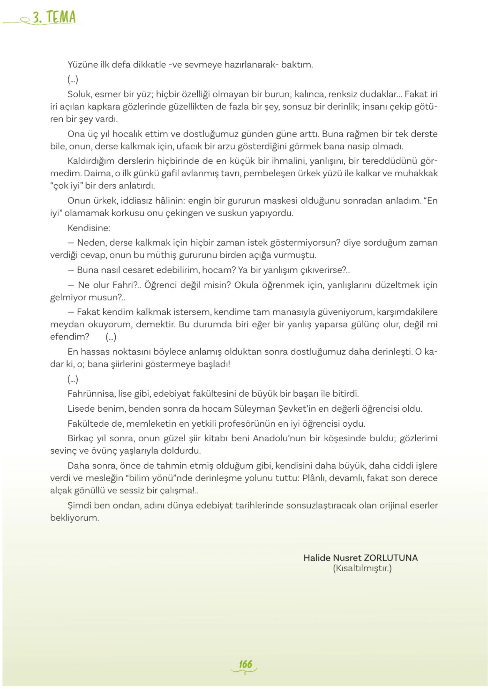 5. Sınıf Türkçe Ders Kitabı Cevapları Meb Yayınları 1. Kitap Sayfa 166