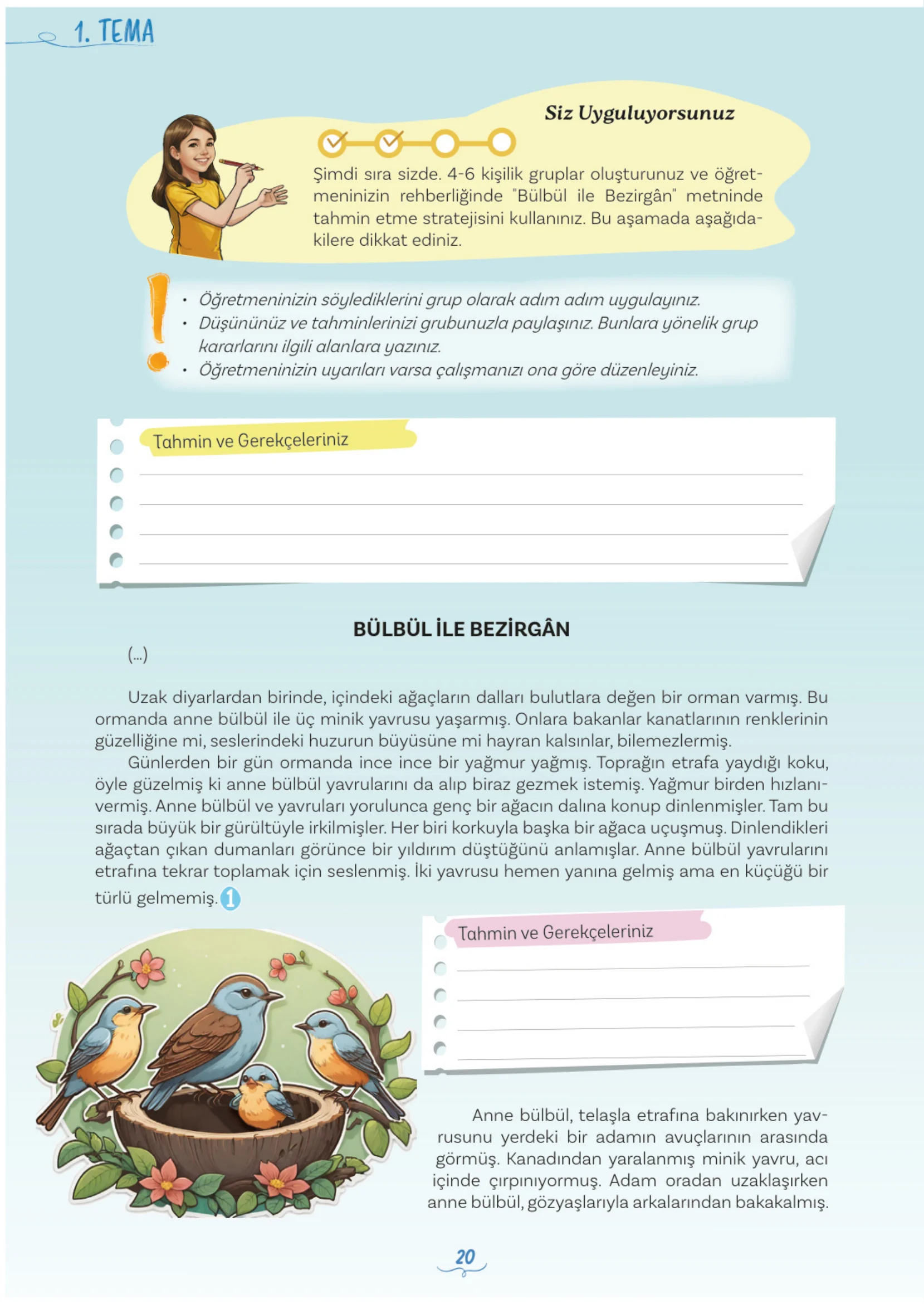 5. Sınıf Türkçe Ders Kitabı Cevapları Meb Yayınları 1. Kitap Sayfa 20