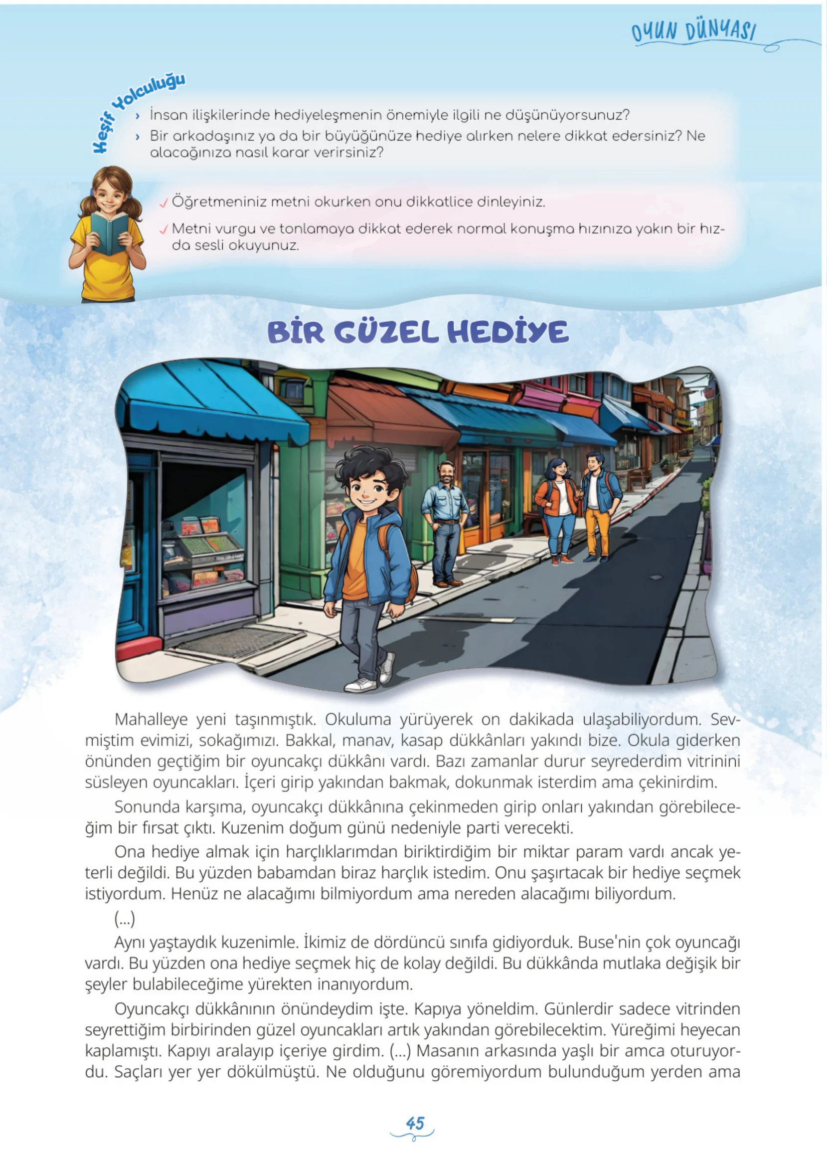 5. Sınıf Türkçe Ders Kitabı Cevapları Meb Yayınları 1. Kitap Sayfa 45