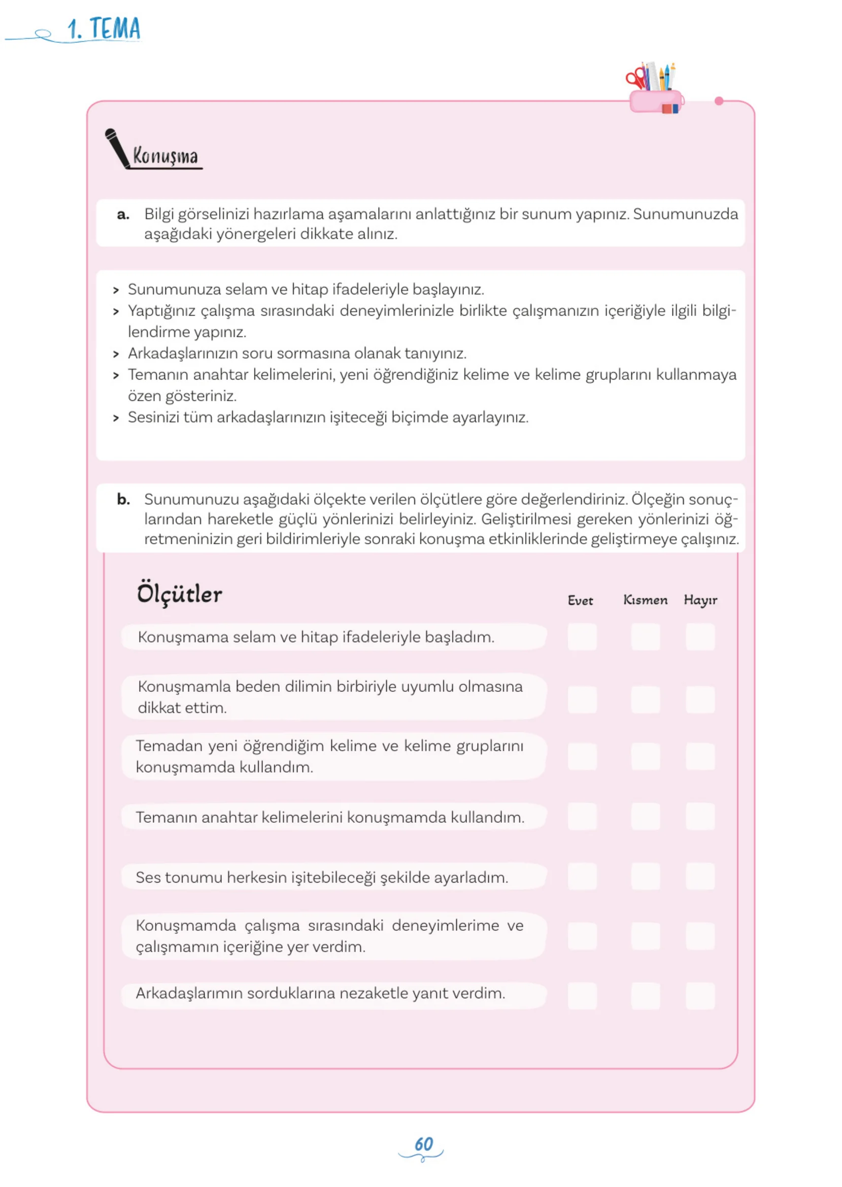 5. Sınıf Türkçe Ders Kitabı Cevapları Meb Yayınları 1. Kitap Sayfa 60