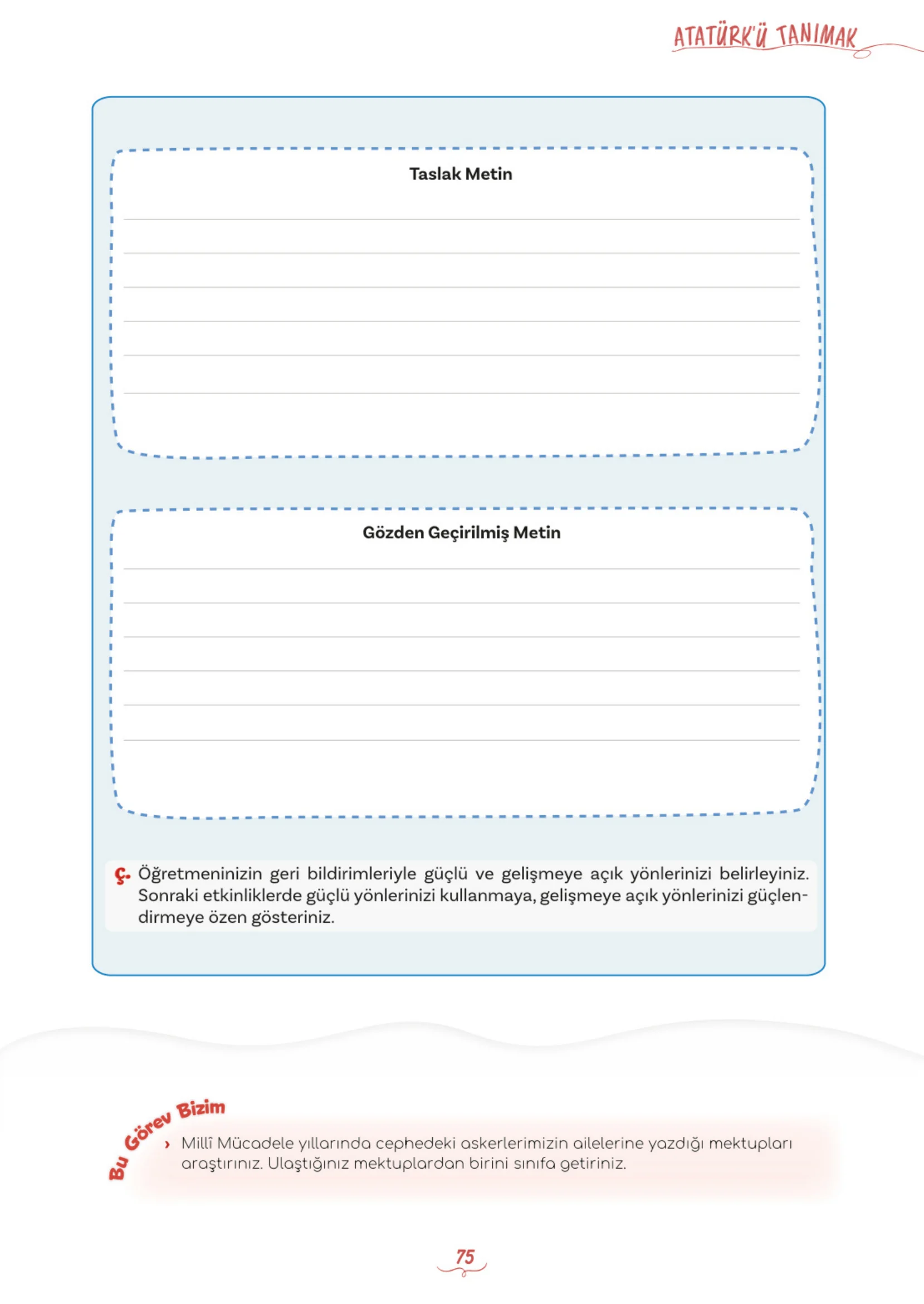 5. Sınıf Türkçe Ders Kitabı Cevapları Meb Yayınları 1. Kitap Sayfa 75
