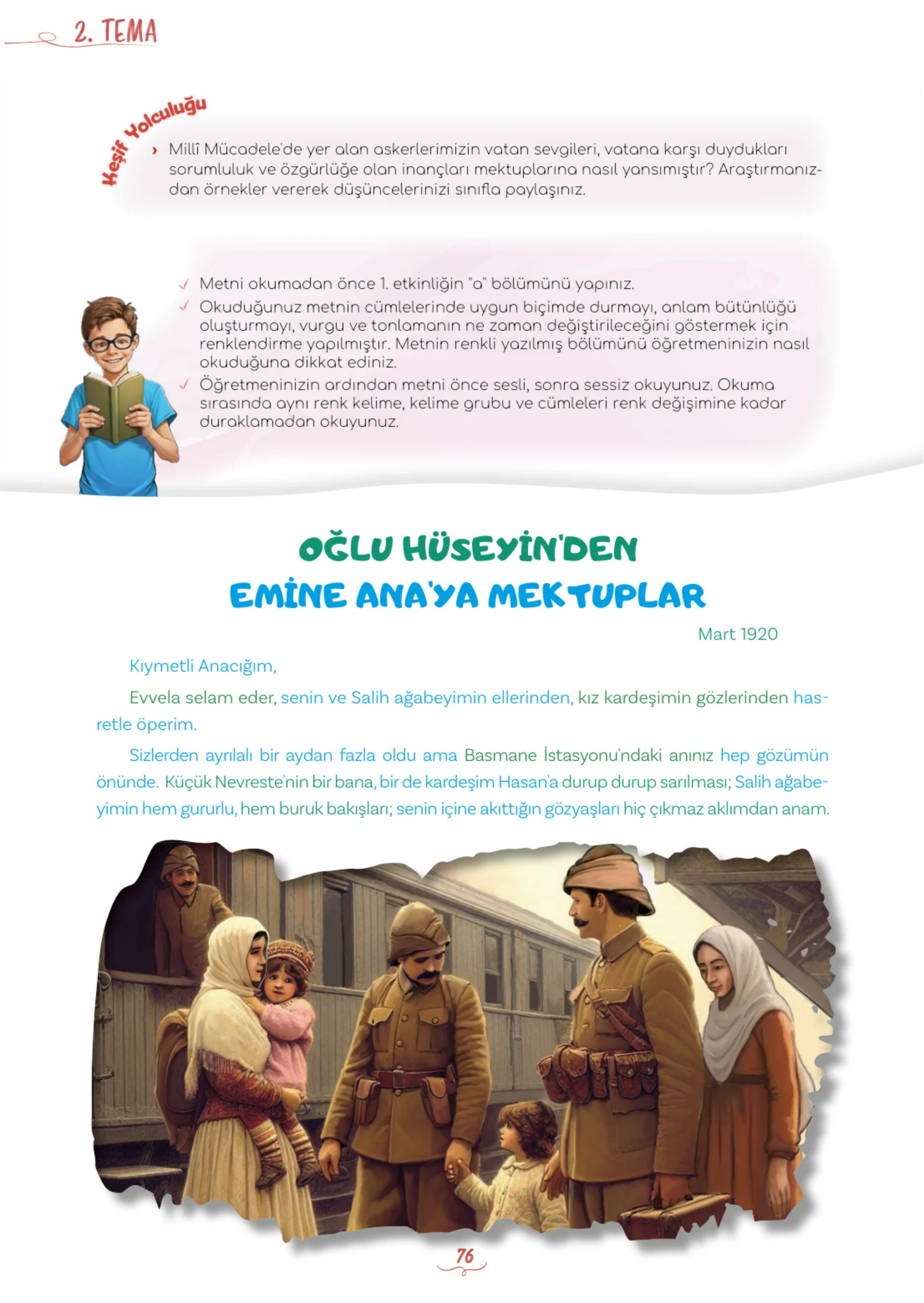 5. Sınıf Türkçe Ders Kitabı Cevapları Meb Yayınları 1. Kitap Sayfa 76
