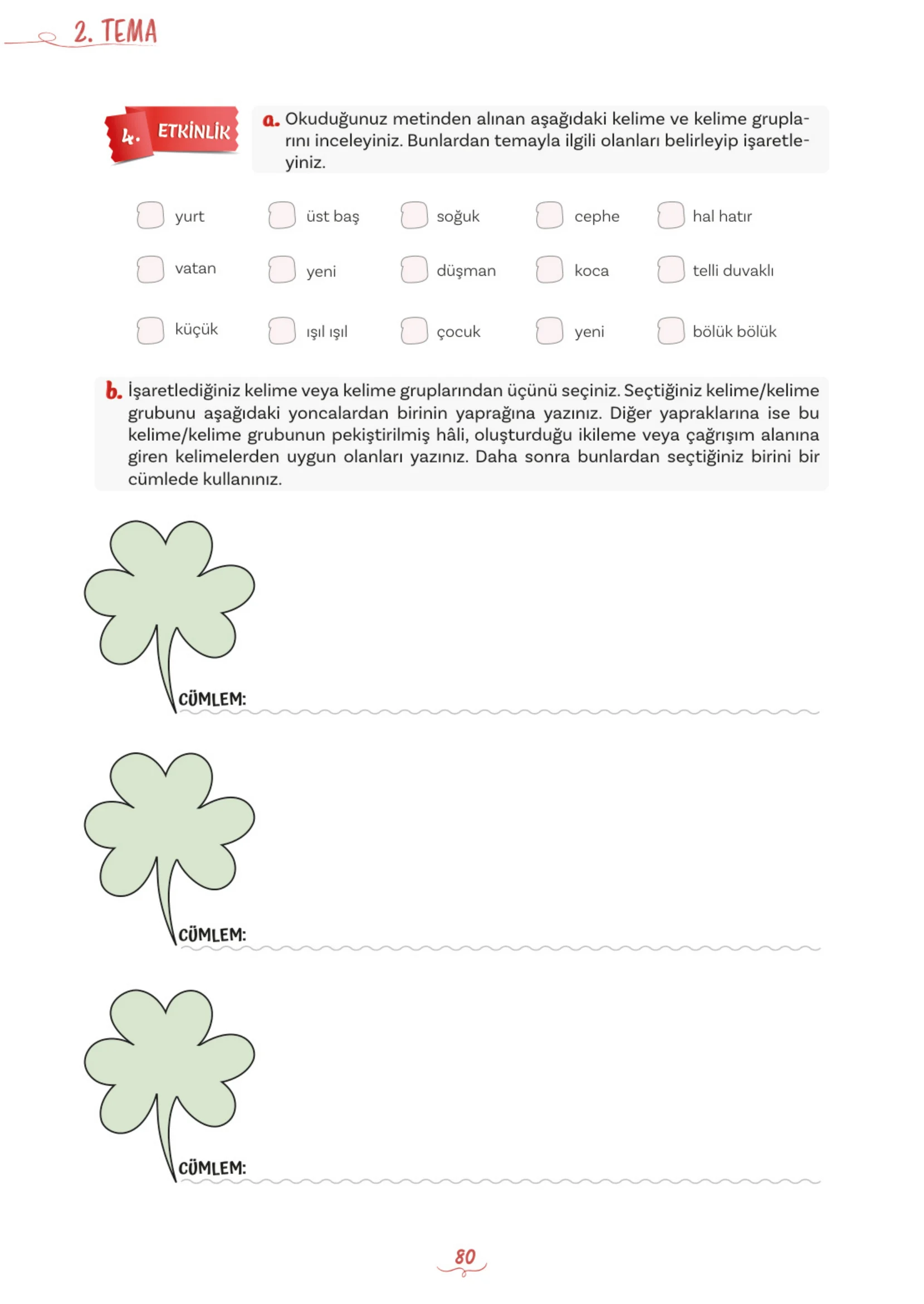 5. Sınıf Türkçe Ders Kitabı Cevapları Meb Yayınları 1. Kitap Sayfa 80