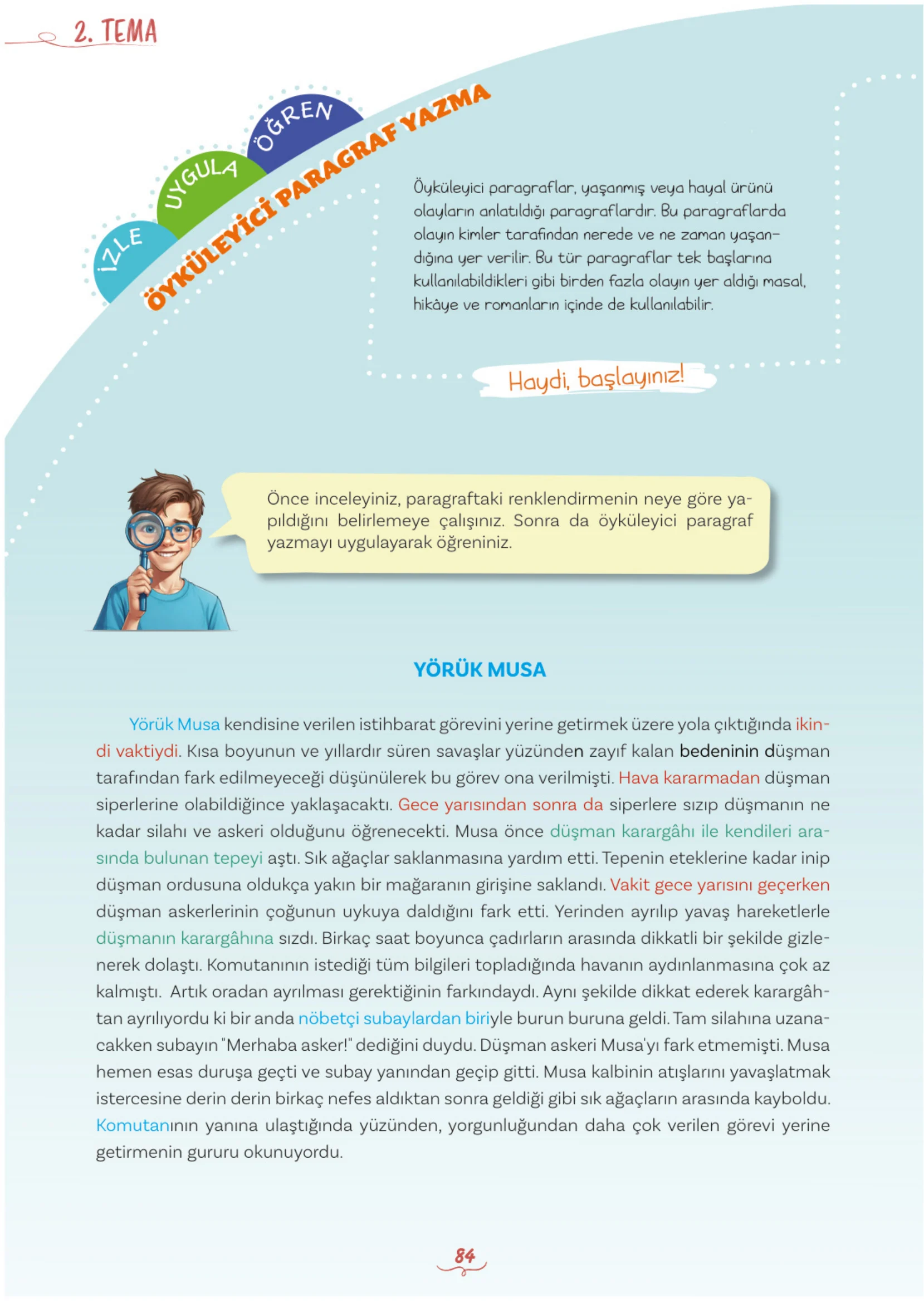 5. Sınıf Türkçe Ders Kitabı Cevapları Meb Yayınları 1. Kitap Sayfa 84