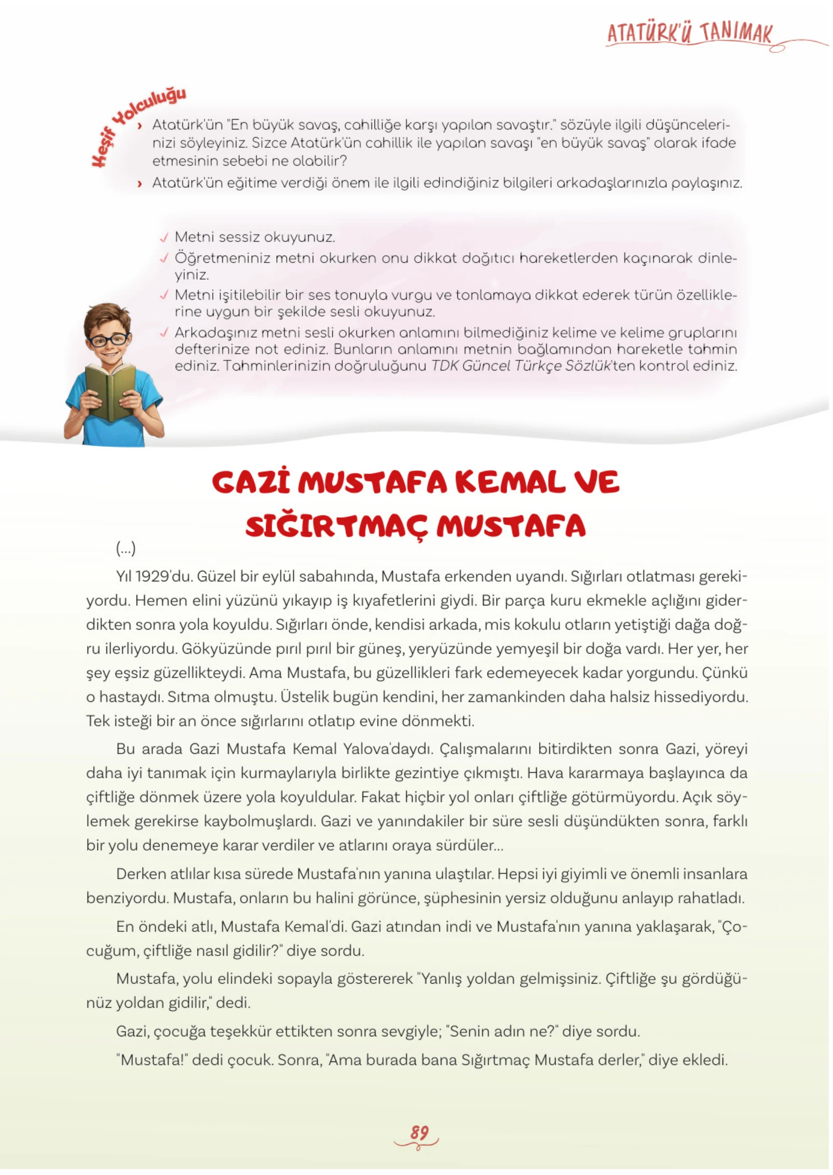 5. Sınıf Türkçe Ders Kitabı Cevapları Meb Yayınları 1. Kitap Sayfa 89