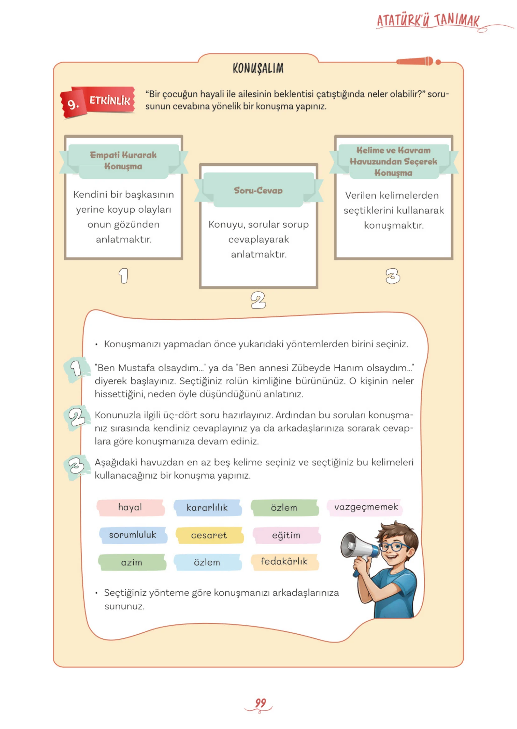 5. Sınıf Türkçe Ders Kitabı Cevapları Meb Yayınları 1. Kitap Sayfa 99