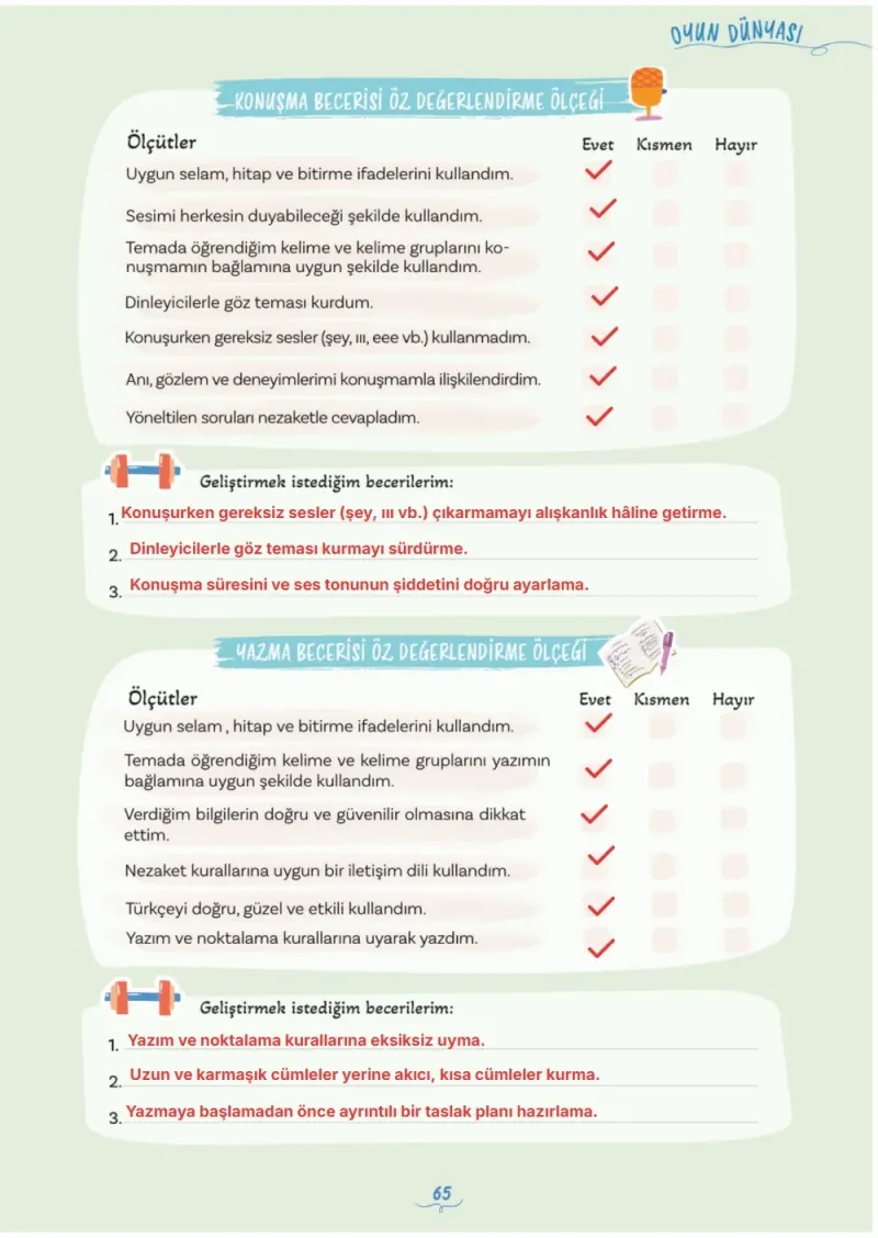 5. Sınıf Türkçe Ders Kitabı Cevapları Meb Yayınları 1. Kitap Sayfa 65 Çözüm Görseli