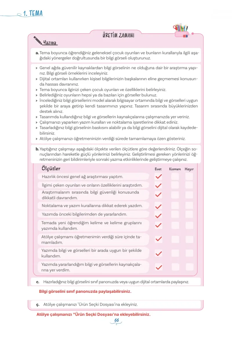 5. Sınıf Türkçe Ders Kitabı Cevapları Meb Yayınları 1 Sayfa 66 Çözüm Görseli