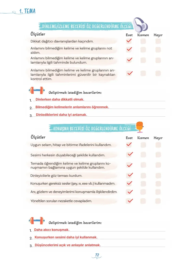 5. Sınıf Türkçe Ders Kitabı Cevapları Meb Yayınları 1 Sayfa 72 Çözüm Görseli