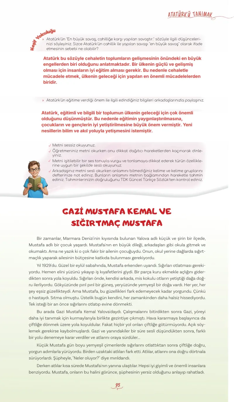 5. Sınıf Türkçe Ders Kitabı Cevapları Meb Yayınları 1 Sayfa 95 Çözüm Görseli