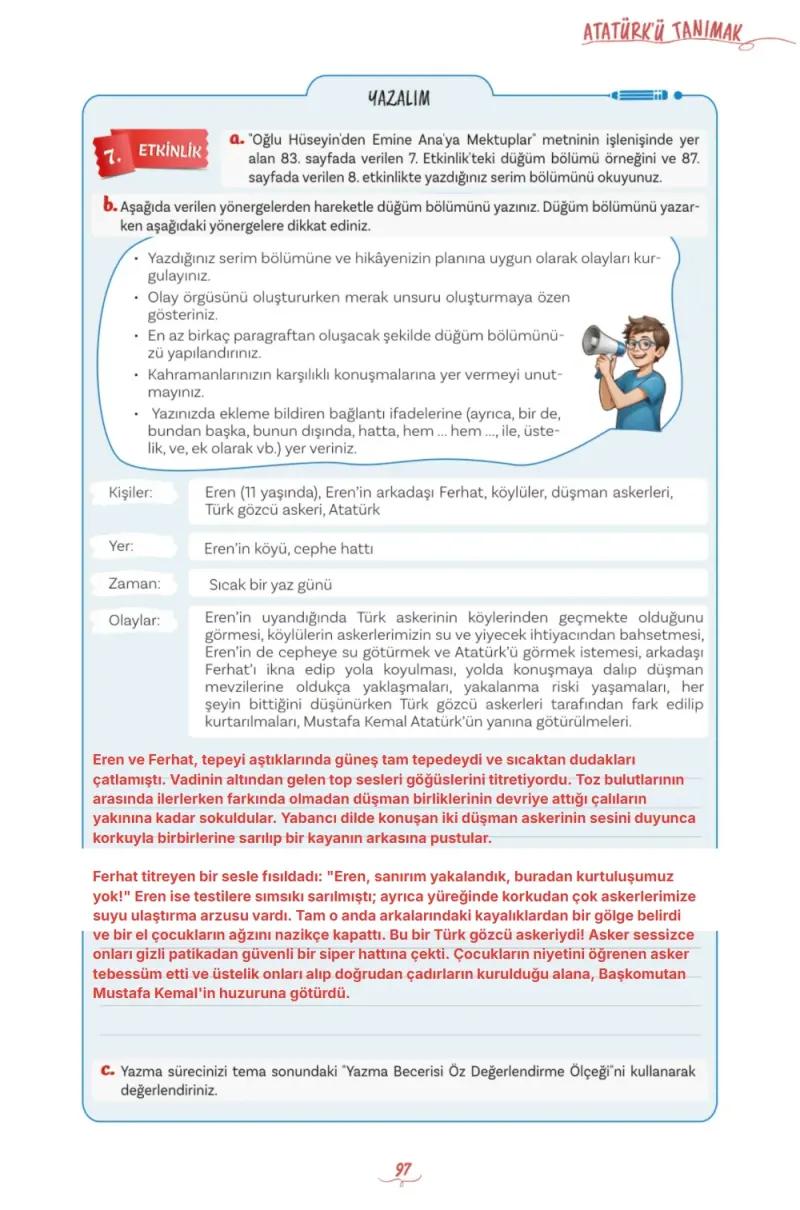 5. Sınıf Türkçe Ders Kitabı Cevapları Meb Yayınları 1. Kitap Sayfa 97 Çözüm Görseli