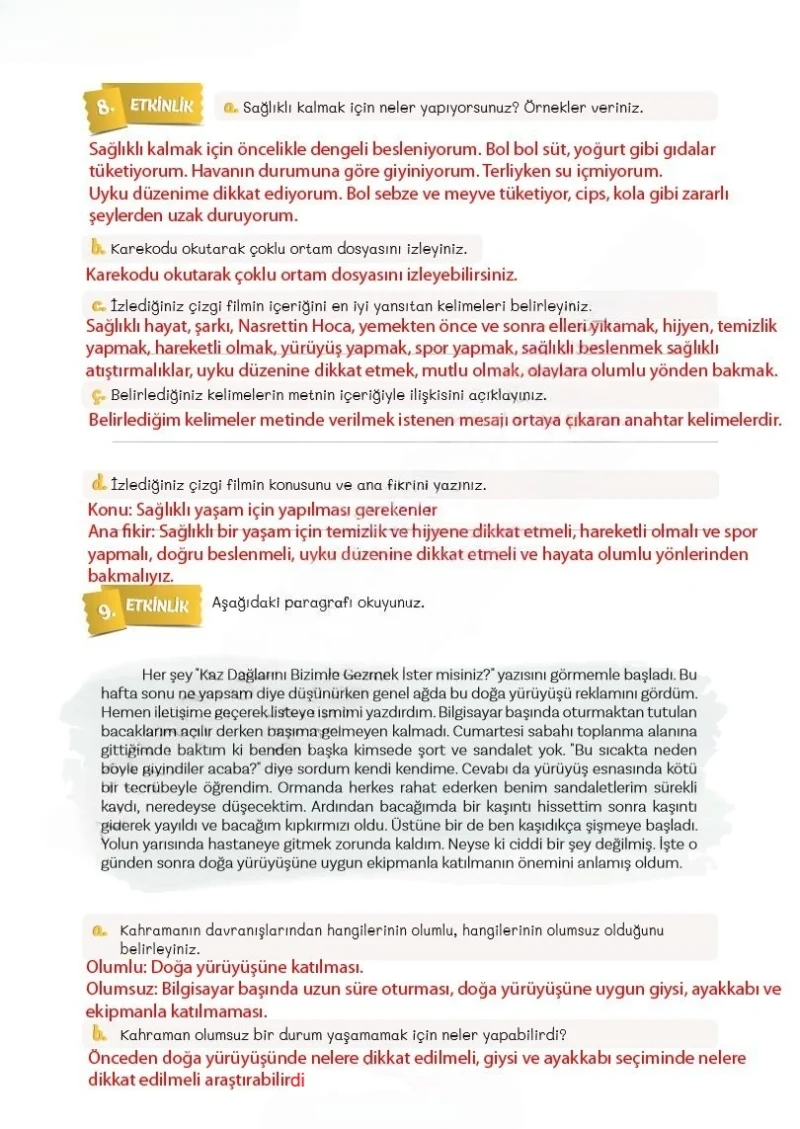 5. Sınıf Türkçe Ders Kitabı Cevapları Meb Yayınları 2. Kitap Sayfa 120 Çözüm Görseli