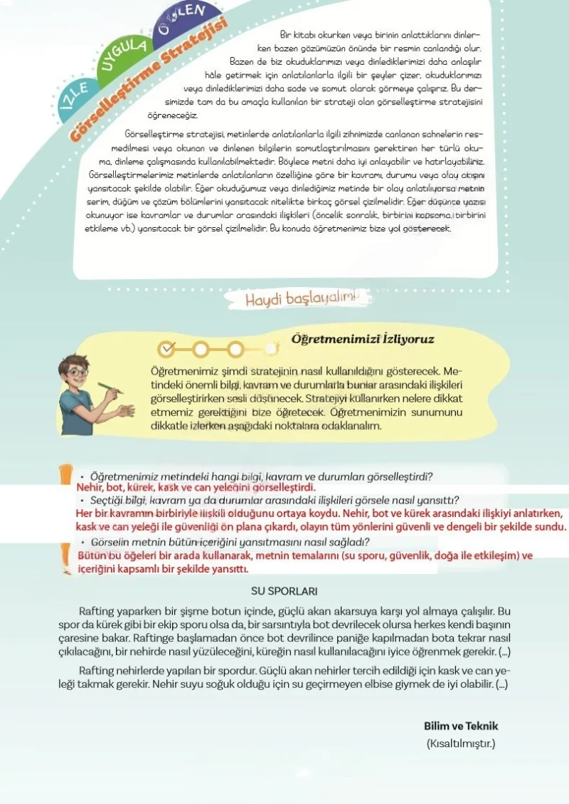 5. Sınıf Türkçe Ders Kitabı Cevapları Meb Yayınları 2. Kitap Sayfa 124 Çözüm Görseli