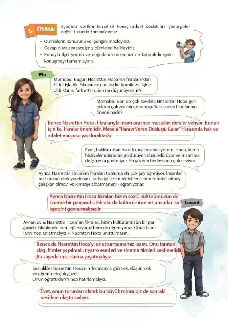 5. Sınıf Türkçe Ders Kitabı Cevapları Meb Yayınları 2. Kitap Sayfa 14 Çözüm Görseli