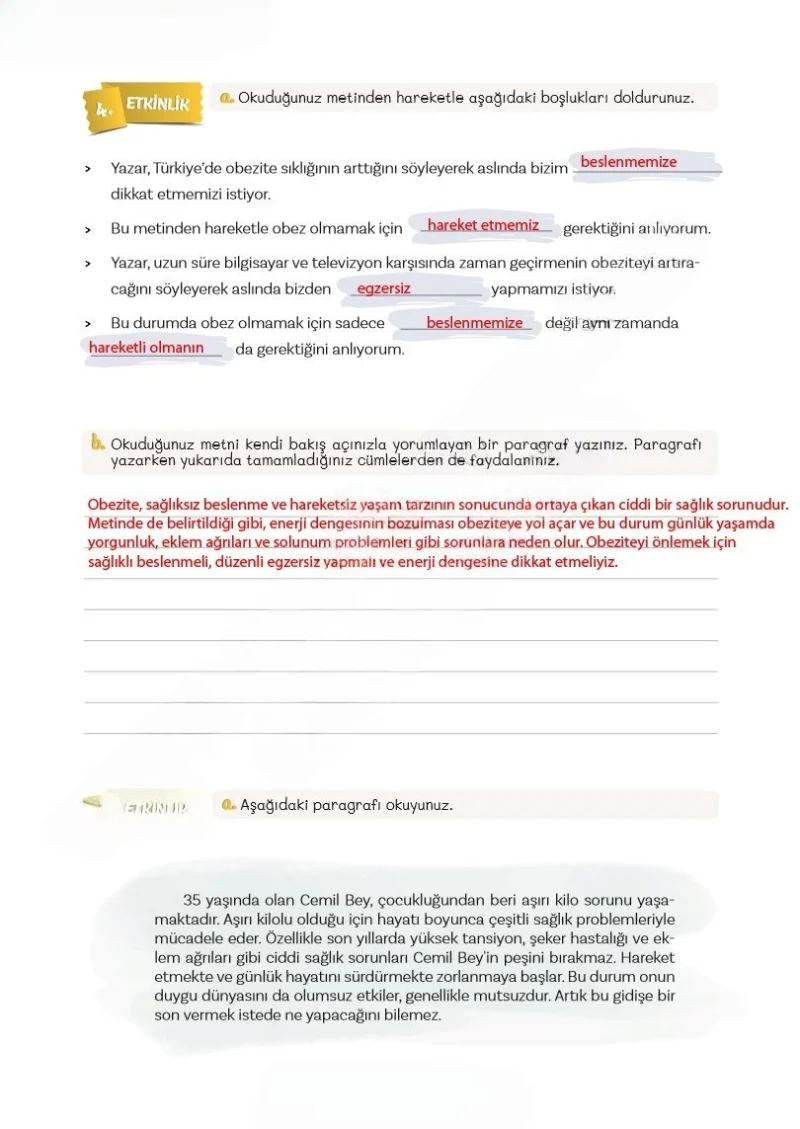 5. Sınıf Türkçe Ders Kitabı Cevapları Meb Yayınları 2. Kitap Sayfa 144 Çözüm Görseli