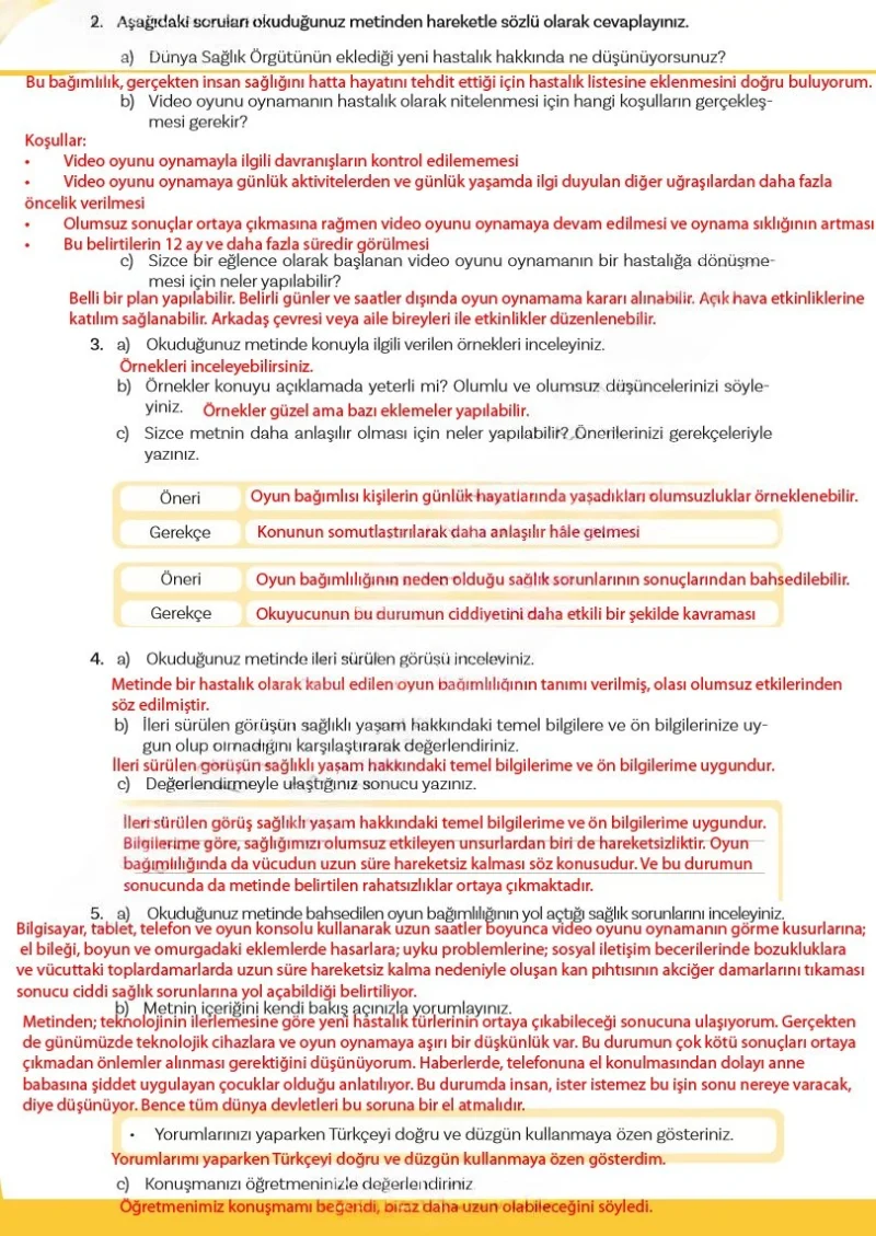 5. Sınıf Türkçe Ders Kitabı Cevapları Meb Yayınları 2. Kitap Sayfa 154 Çözüm Görseli