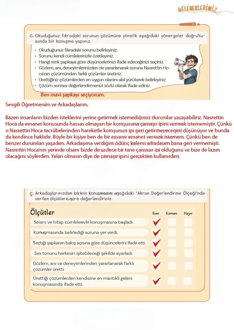 5. Sınıf Türkçe Ders Kitabı Cevapları Meb Yayınları 2. Kitap Sayfa 19 Çözüm Görseli