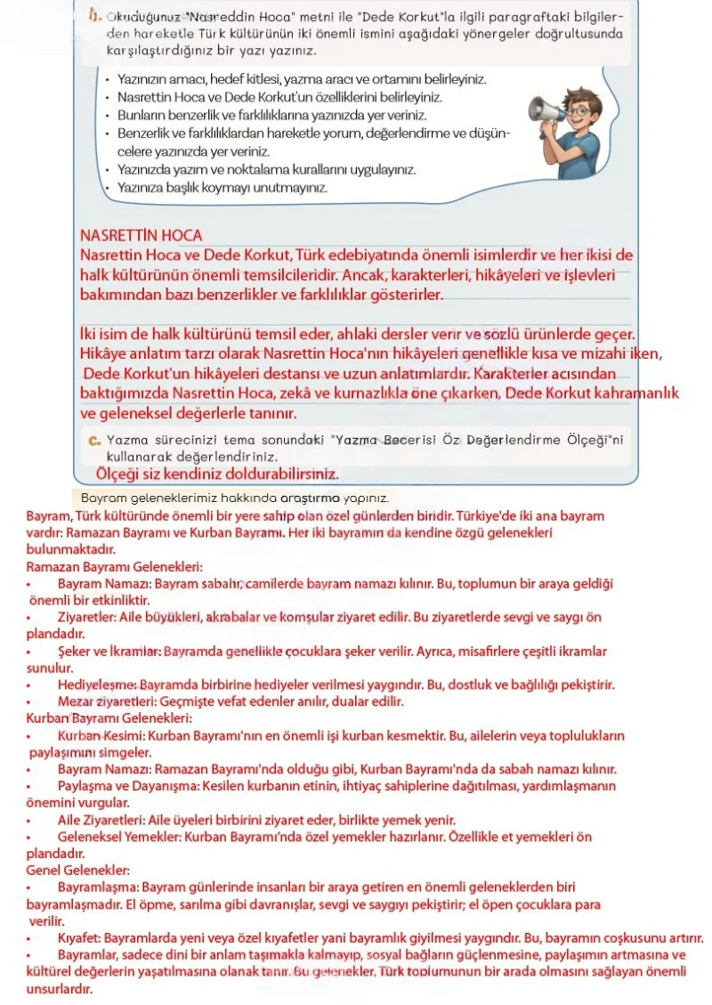 5. Sınıf Türkçe Ders Kitabı Cevapları Meb Yayınları 2. Kitap Sayfa 21 Çözüm Görseli