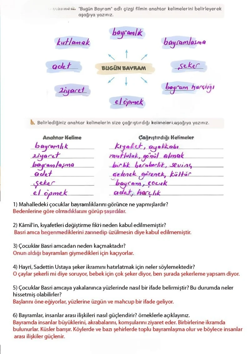 5. Sınıf Türkçe Ders Kitabı Cevapları Meb Yayınları 2. Kitap Sayfa 23 Çözüm Görseli
